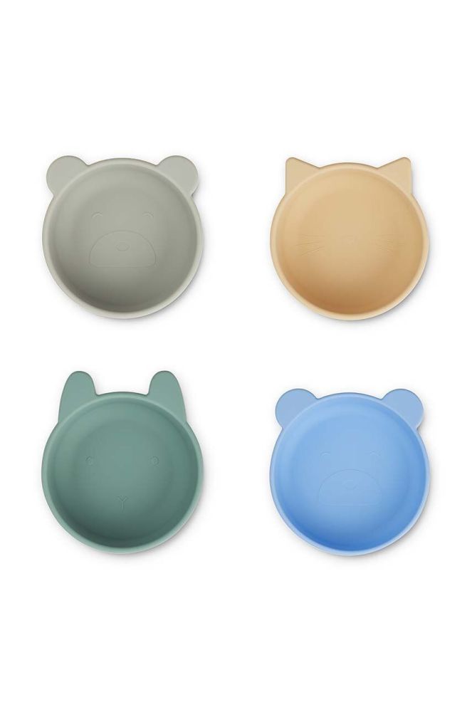 Дитяча миска Liewood 4-pack колір бірюзовий (3278635)