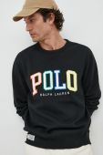 Кофта Polo Ralph Lauren чоловіча колір чорний з аплікацією (2877847)