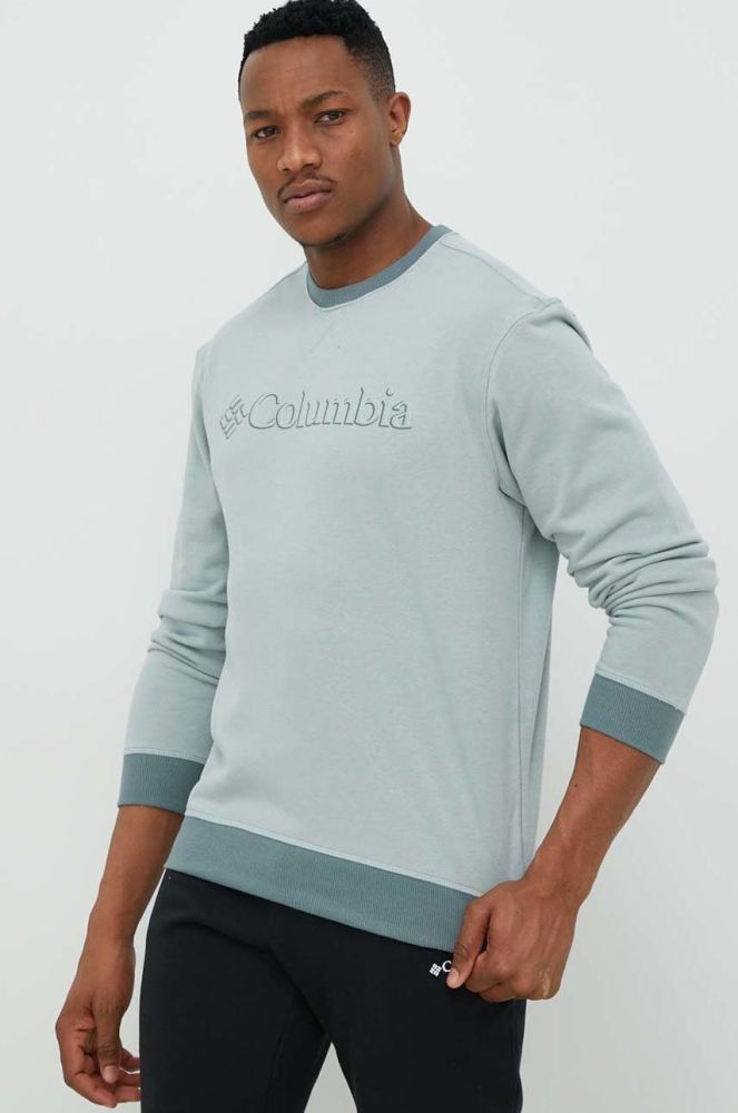 Кофта Columbia чоловіча колір бірюзовий з принтом (2953691)