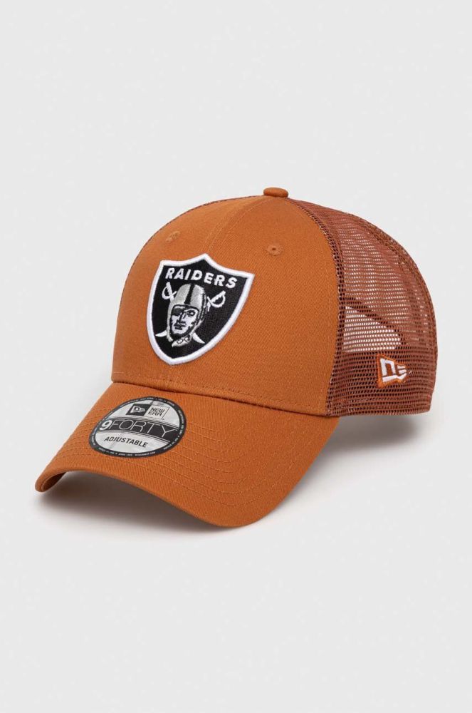 Кепка New Era колір помаранчевий з аплікацією LAS VEGAS RAIDERS