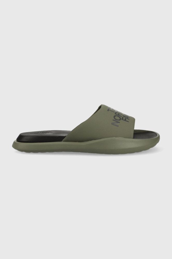 Шкіряні шльопанці The North Face TRIARCH SLIDE чоловічі колір зелений