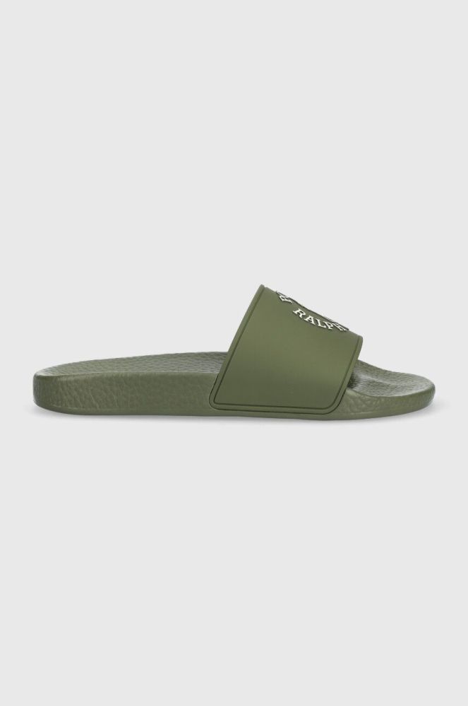 Шльопанці Polo Ralph Lauren Polo Slide чоловічі колір зелений 809892947003