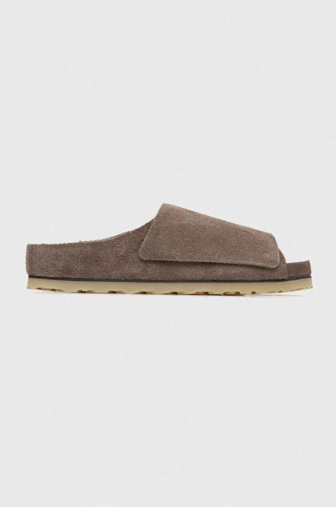 Замшеві шльопанці Birkenstock x Fear Of God чоловічі колір сірий 1024729-dgrey