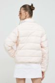 Пухова куртка Tommy Jeans жіноча колір рожевий перехідна
