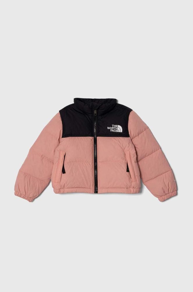 Дитяча пухова куртка The North Face колір коричневий