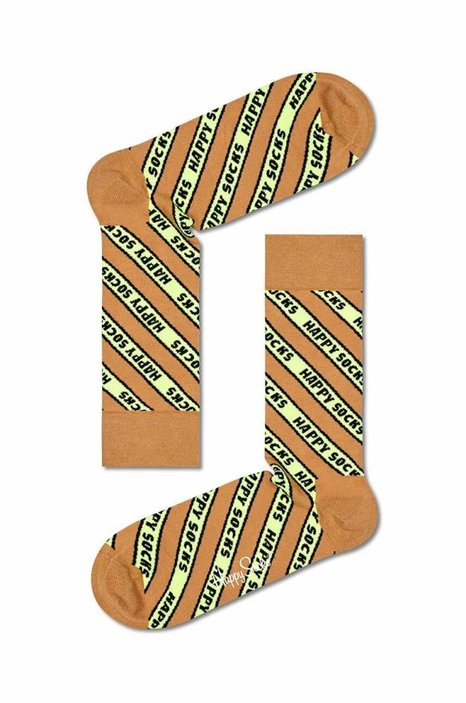 Шкарпетки Happy Socks колір коричневий