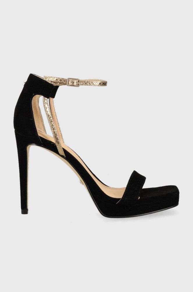 Замшеві сандалі Guess Zoila колір чорний FL5ZOI SUE03 BLACK