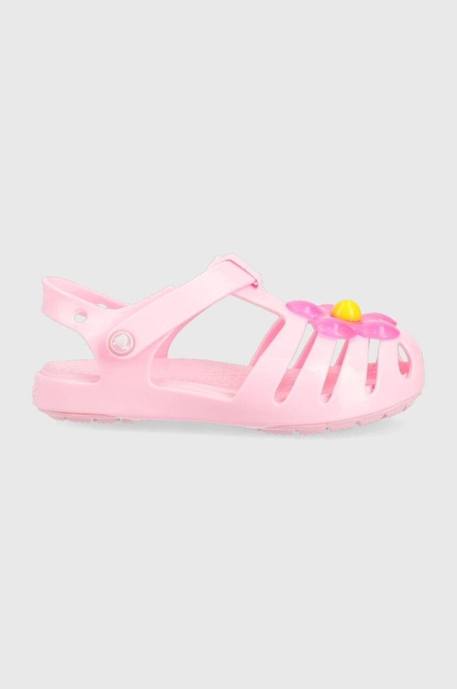 Дитячі сандалі Crocs ISABELLA CHARM SANDAL колір рожевий