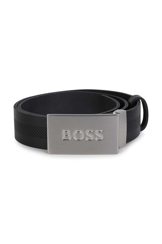 Дитячий шкіряний ремінь BOSS колір чорний (3062191)