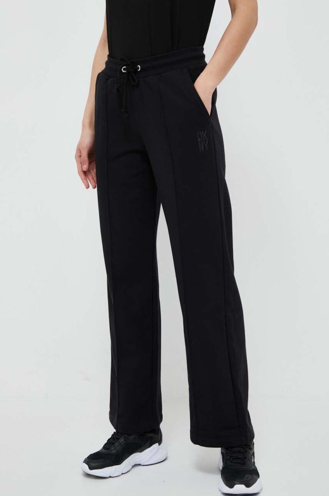 Спортивні штани Dkny колір чорний однотонні (3211040)
