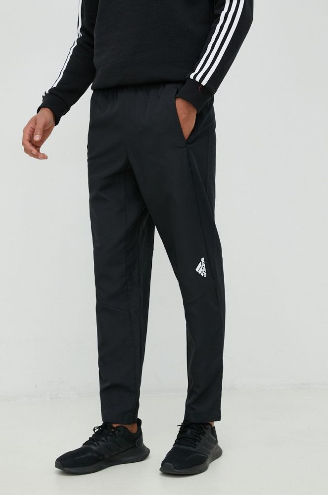 Штани для тренувань adidas Performance Designed For Movement чоловічі колір чорний однотонні