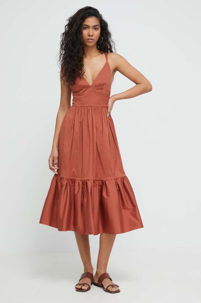 Пляжна сукня Max Mara Beachwear колір коричневий