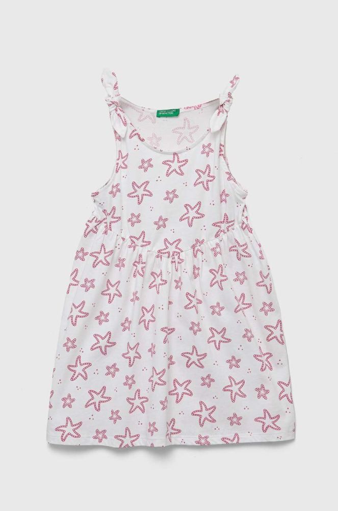 Дитяча бавовняна сукня United Colors of Benetton колір рожевий mini розкльошена (3275451)