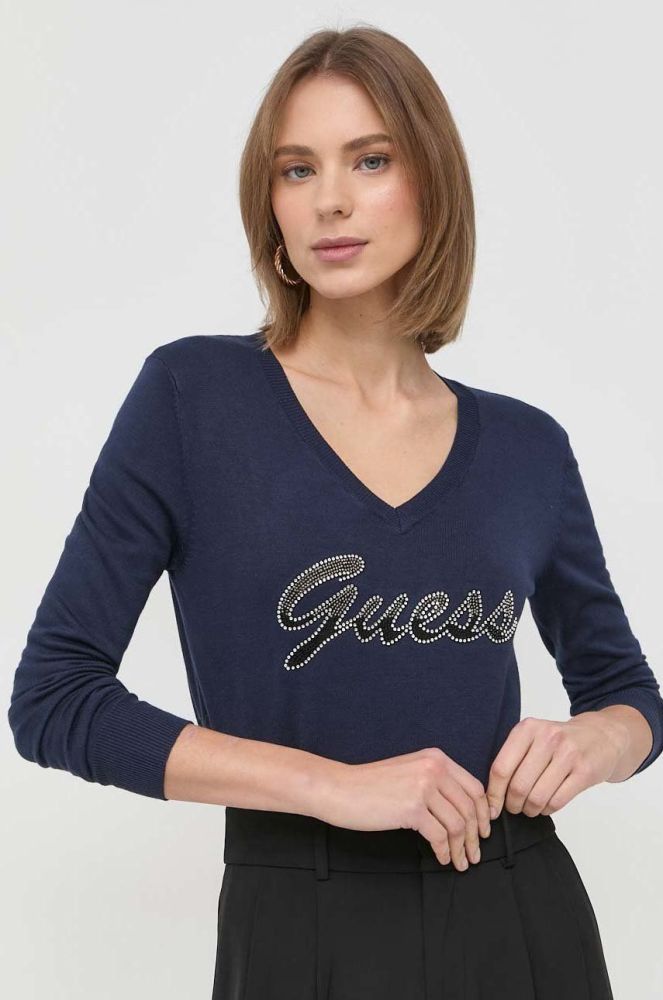 Светр Guess жіночий колір синій легкий (2848916)