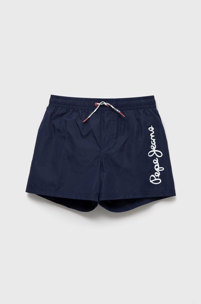 Дитячі шорти для плавання Pepe Jeans колір синій з принтом