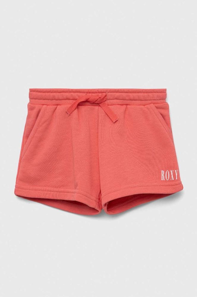 Дитячі шорти Roxy колір помаранчевий однотонні регульована талія (3046349)