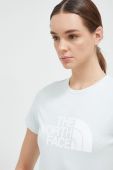 Бавовняна футболка The North Face колір бірюзовий