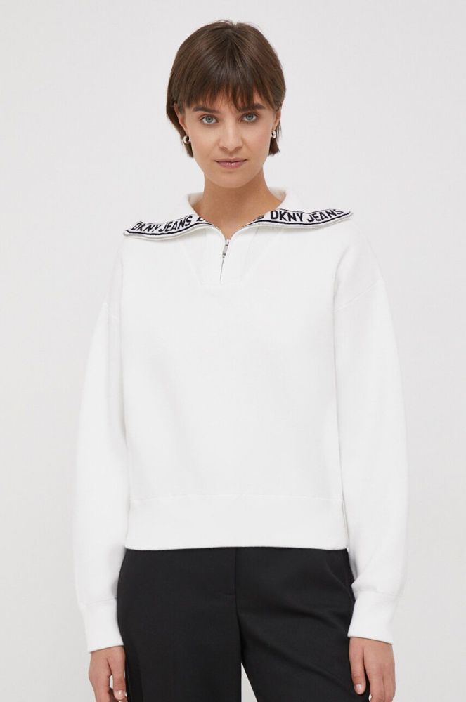 Светр Dkny жіночий колір білий теплий гольф