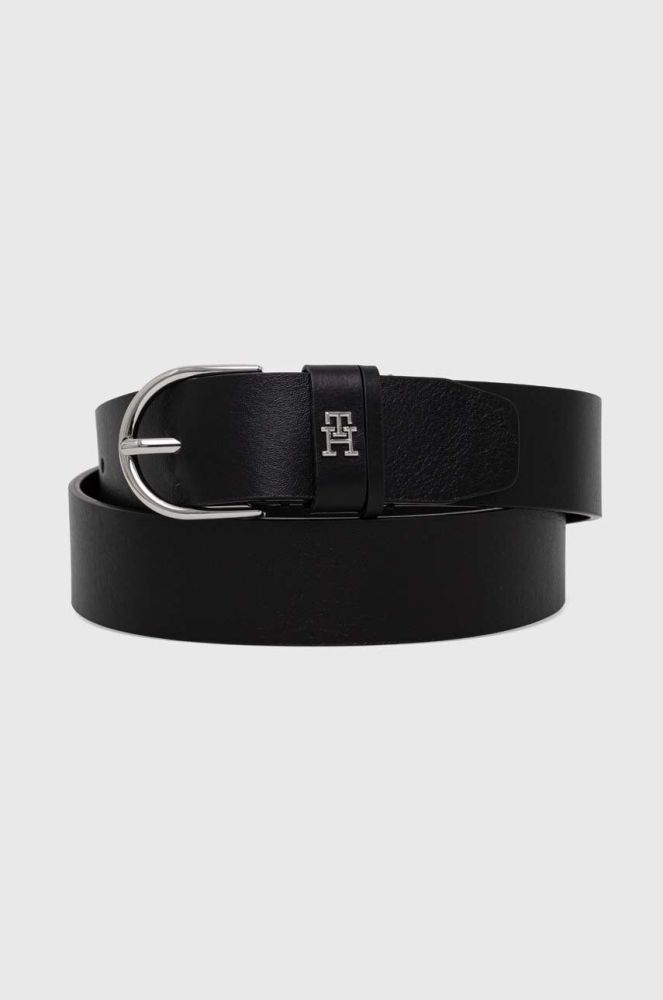 Шкіряний ремінь Tommy Hilfiger жіночий колір чорний (3687333)