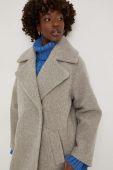 Пальто Answear Lab жіночий колір бежевий перехідний двобортний (3622841)