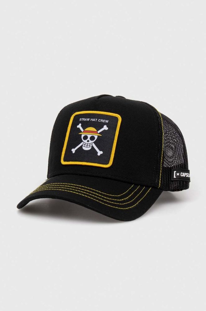 Кепка Capslab ONE PIECE колір чорний з аплікацією (3277907)