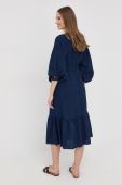Сукня Nissa колір синій midi розкльошена