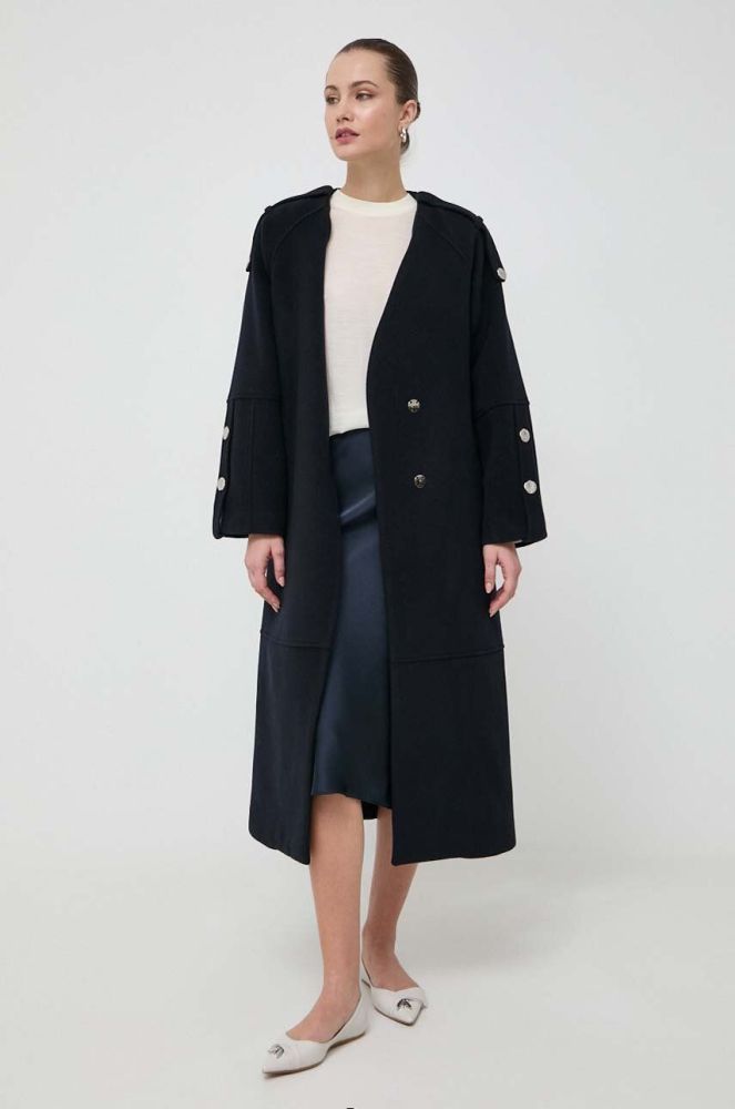Вовняне пальто Beatrice B колір синій перехідний oversize